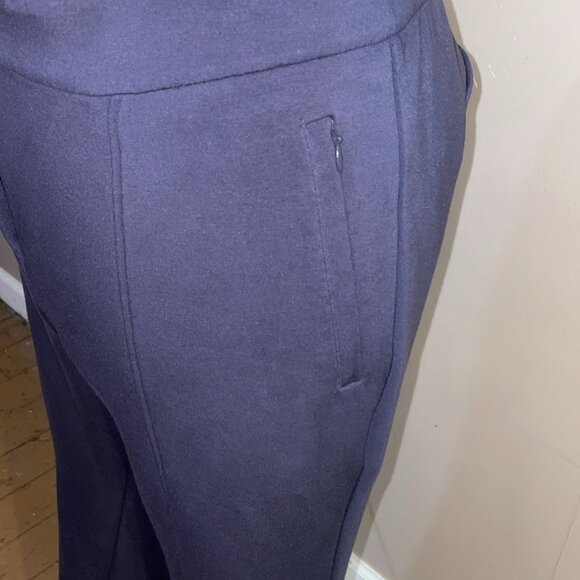 Lane Bryant Straight Leg Travel Trousers Navy Blue Stretch Zip Pockets Sz 16 - Picture 4 of 11